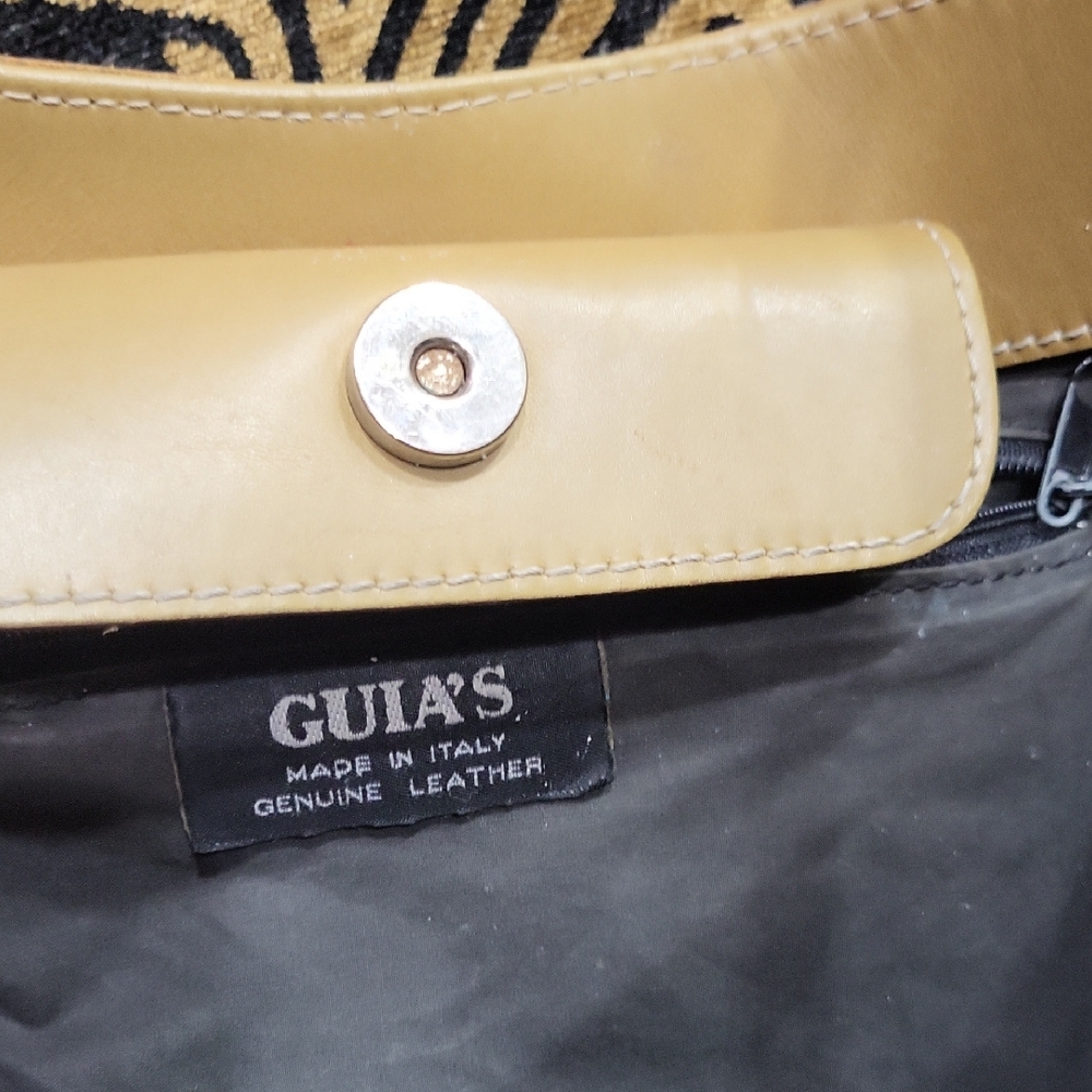 Vtg. GUIA'S Tan Leather SLEEK PURSE
